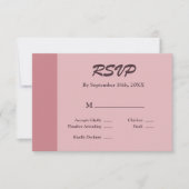 Blush Bar Wedding RSVP Card (正面)