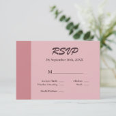 Blush Bar Wedding RSVP Card (スタンド正面)