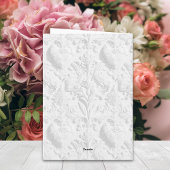 Blush Baroque Floral Sacred Heart Valentine’s Day カード