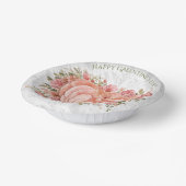 Blush Baroque Rococo Floral Heart Galentine   ペーパーボウル (傾斜あり)