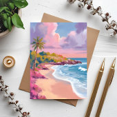 Blush Beach | ピンクの海の絵はがき