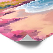 Blush Beach | ピンクの海の絵画 ポスター (角)