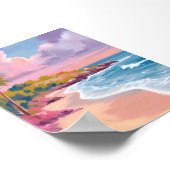 Blush Beach | ピンクの海の絵画 ポスター (角)