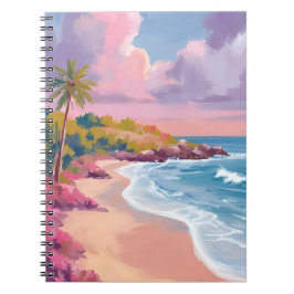 Blush Beach | ピンクの海の絵 ノートブック