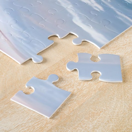 Blush Beach | Pink Ocean Painting ジグソーパズル (側面)