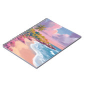 Blush Beach | Pink Ocean Painting ノートブック (左側)