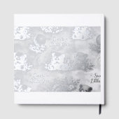 Blush  Bear Soft Water colour floral baby shower ゲストブック (裏面)