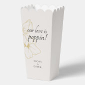 Blush Beige | Floral Couple Popcorn  Favor Box フェイバーボックス (正面)