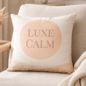Blush Beige Horizon Throw Pillow クッション