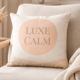 Blush Beige Horizon Throw Pillow クッション
