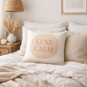 Blush Beige Horizon Throw Pillow クッション