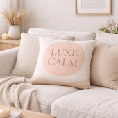 Blush Beige Horizon Throw Pillow クッション