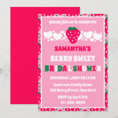 Blush Berry Sweet Bridal Celebration 招待状 (正面/裏面)