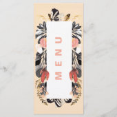 Blush & Black Floral Wedding Reception Dinner Menu メニュー (裏面)