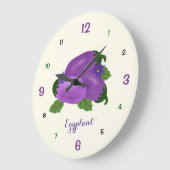 Blush & Bloom Eggplant Collection ラージ壁時計 (傾斜)