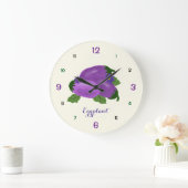 Blush & Bloom Eggplant Collection ラージ壁時計 (ホーム)