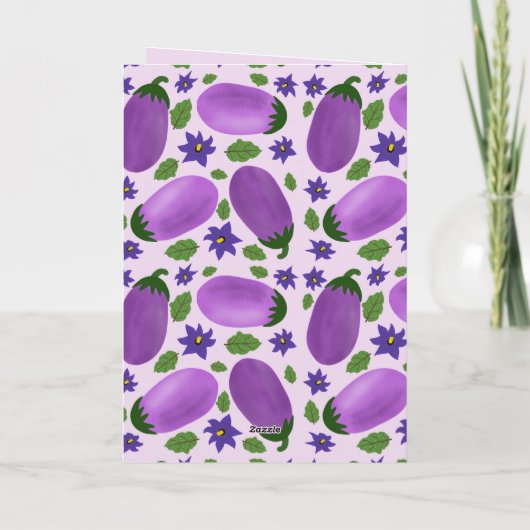 Blush & Bloom Eggplant Collection –  Birthday カード (裏面)