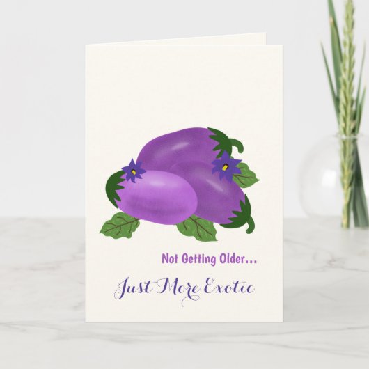 Blush & Bloom Eggplant Collection –  Birthday カード (正面)