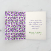 Blush & Bloom Eggplant Collection –  Birthday カード (内部)