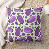 Blush & Bloom Eggplant Collection – Ivory Glow クッション (ブランケット)