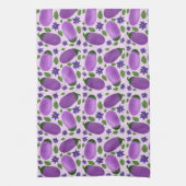 Blush & Bloom Eggplant Collection – Soft Lilac キッチンタオル (縦)