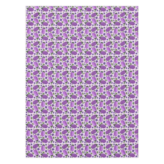 Blush & Bloom Eggplant Collection – Soft Lilac テーブルクロス (正面)
