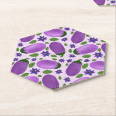 Blush & Bloom Eggplant Collection – Soft Lilac ペーパーコースター (アングル)