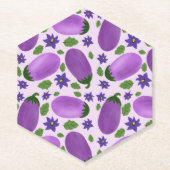 Blush & Bloom Eggplant Collection – Soft Lilac ペーパーコースター (正面)