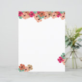 Blush & Bloom Floral Writing Paper (スタンド正面)