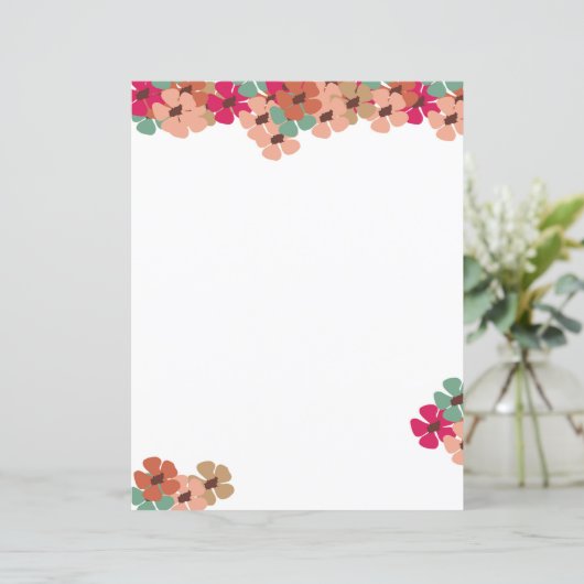 Blush & Bloom Floral Writing Paper (スタンド正面)