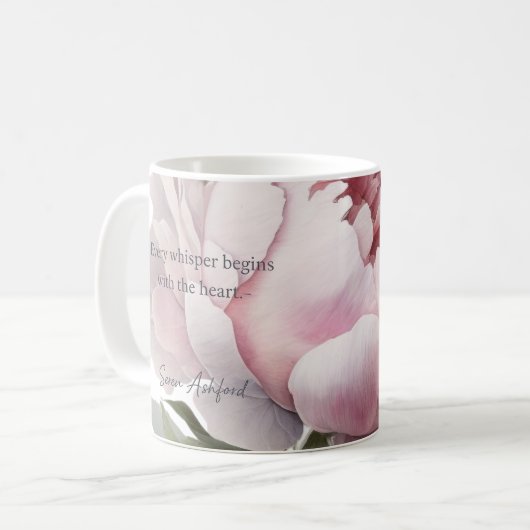 Blush bloom Mug_ Peony コーヒーマグカップ (正面左)