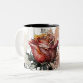 Blush Bloom Mug _ Rose ツートーンマグカップ (正面左)