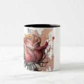 Blush Bloom Mug _ Rose ツートーンマグカップ (中央)