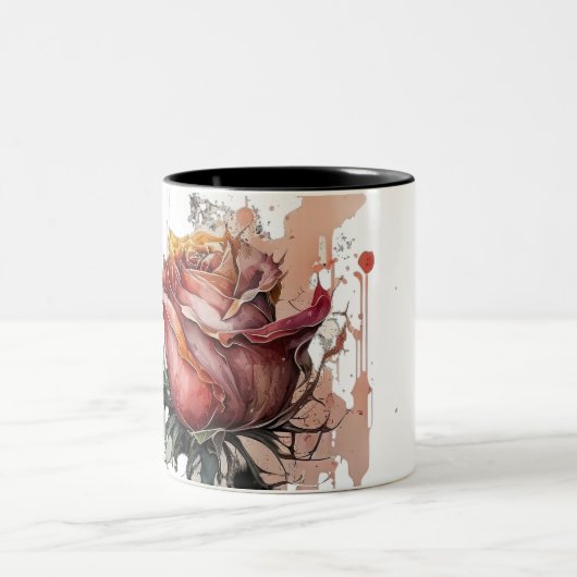 Blush Bloom Mug _ Rose ツートーンマグカップ (中央)