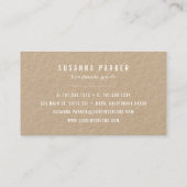 Blush Bloom | Watercolor Floral Kraft 名刺 (裏面)