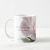 Blush bloom with whispered words Mug コーヒーマグカップ (左)