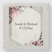 Blush Botanical ストーンコースター (正面)