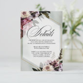 Blush Botanical Elegant Enclosure Card Details エンクロージャーカード (スタンド正面)
