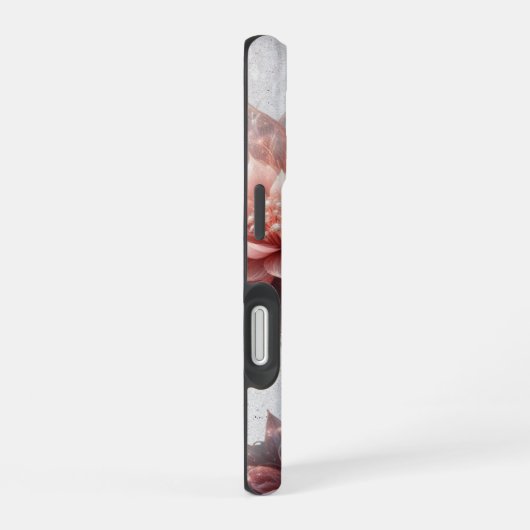 Blush Botanical iPhone Case – Heavy-Duty Floral iPhone 16ケース (右側面)