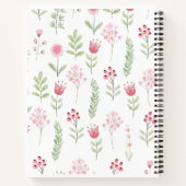 Blush Botanical Journal Personalized Floral  ノートブック (裏面)