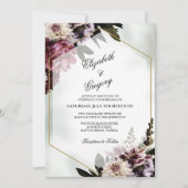 Blush botanical Wedding Invitation 招待状 (正面)