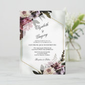 Blush botanical Wedding Invitation 招待状 (スタンド正面)