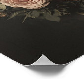 Blush Bouquet Vintage Floral Study ポスター (角)
