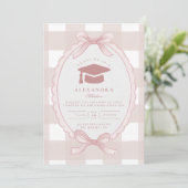 Blush Bow Elegant Graduation 招待状 (スタンド正面)