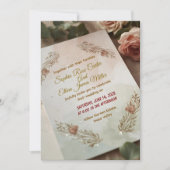 Blush & Breeze – Modern Romantic Wedding Invitatio 招待状 (正面)