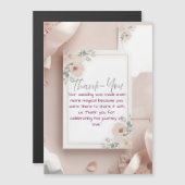 Blush & Breeze Modern Wedding Thank You Card (正面/裏面)