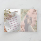 Blush & Breeze Modern Wedding Thank You Card サンキューカード (内部)