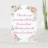 Blush & Breeze Modern Wedding Thank You Card サンキューカード (裏面)