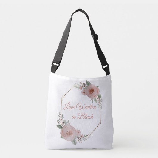 Blush & Breeze Wedding Tote Bag – Elegant Modern W クロスボディバッグ (正面)