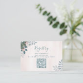 Blush Bridal Shower Gift Registry Floral エンクロージャーカード (スタンド正面)